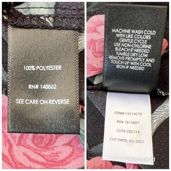 Torrid Floral Bird Print Georgette Tie Neck Blouse Size 5X - Picture 11 of 14